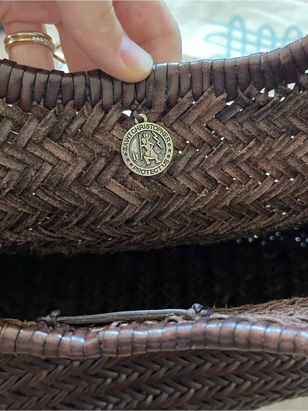 Dragon Diffusion Woven Chocolate Brown Tote - Picture 7 of 7